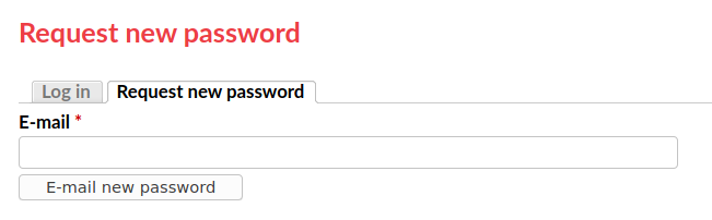 Form: Reset password
